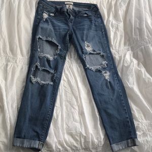 Distressed jeans